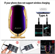 Load image into Gallery viewer, Smart Phone Holder + Fast Wireless Charger + GPS Locator + Infrared Sensors + Bluetooth + Automatic Smart Induction Clamping + Power Protection - Mega Discount Store Ghana